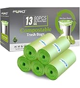 Tall Trash Bags - FORID 13 Gallon Tall Kitchen Garbage Bags 80 Count Unscented Trash Can L...