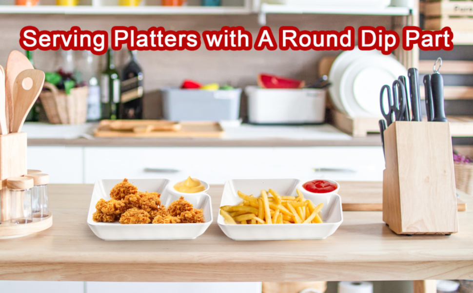 Lawei 10Pcs Chips and Dip Plates