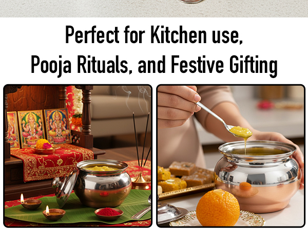 stainless steel ghee container ghee storage container salt jar with spoon coconut oil container