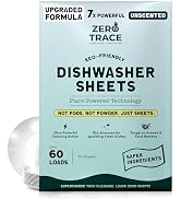 Zero Trace Dishwasher Detergent Eco-Friendly Sheets for Dish Washing - Plant Powered Technology- ...