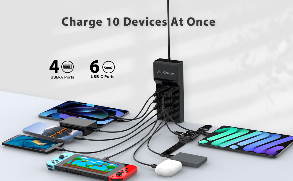 Charge 10 devices at once
