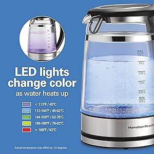 LED glass kettle