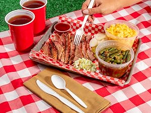 Fork about to pick up a piece of BBQ.