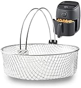 Air Fryer Basket, Steamer Basket, 304 Stainless Steel Mesh Basket for Air Fryer, Air Fryer Access...