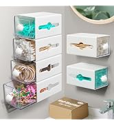 MKOSAB Qtip Holder,6 Pack Bathroom Organizer for Cotton Swabs,Balls,Pads, Floss, Hair Ties,Mini Q...