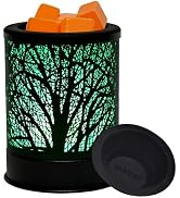 ASAWASA Metal Candle Wax Warmer,Wax Melt Warmer Candle Burner and Wax Melter with 7 Colorful Chan...