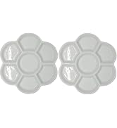 2 Pcs Watercolor Paint Palette Tray Water Color Palletes Washable Paint Ceramic Paint Palette Por...