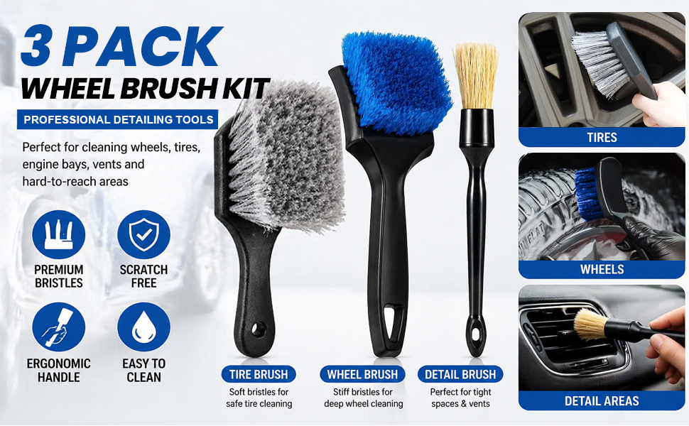 Tire Brushes for Cleaning Tires