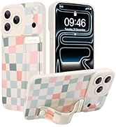 Jefonha Case for iPhone 17 Pro Max Silicone Phone Case with Strap for Women Girls Cute Aesthetic ...