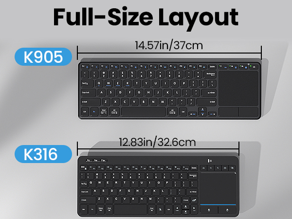 Full-Size touchpad keyboard