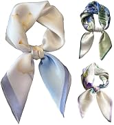 CODCOS 27.5 Inch Silk Feeling Scarf for Women Square Satin Head Scarf Hair Wrap Bandana