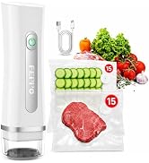 FEPPO Vacuum Sealer for Food with Visible Water Tank, Handheld Saver Compact Vacuum Sealer Machin...