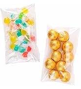 YunKo 100PACK Self Sealing Cellophane Bags Clear Cookie Bags for Gift Giving Treat bags for Packa...