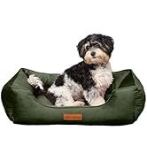 Modern Threads Luxury Dog Bed - Comfortable Tufted Velvet Cushion for Small to Large Dogs - Machi...