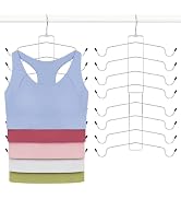 TOPIA HANGER 2 Pack Tank Top Hanger, 8 Layers Bra Hanger Space Saving, Sport Yoga Bras Holder, Cl...