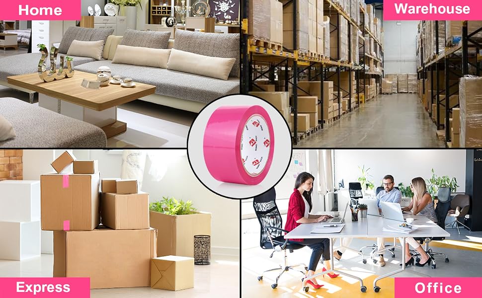 pink packaging tape