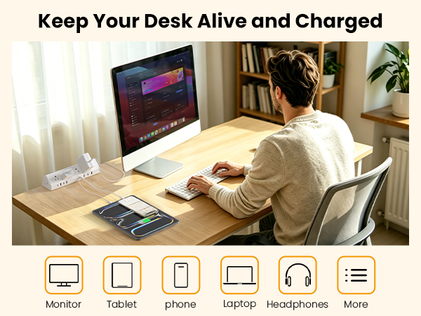 VILONG Desk Clamp Power Strip