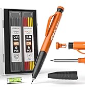 Nicpro Carpenter Pencils with Sharpener & Finger Grip, Mechanical Pencil Set with 13 Refills, 3-I...