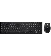 CITLLA Wireless Keyboard and Mouse Combo, Multi-Device, Silent | Connect 3 devices via Bluetooth ...