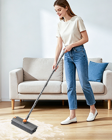 push broom floor squeegee floor scrub brush with long handle