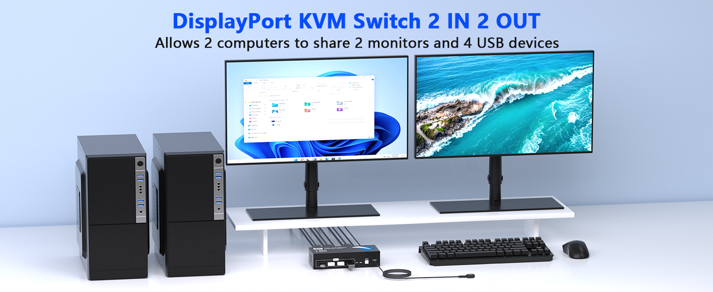 kvm switch 2 monitors 2 computers