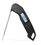 Meat Thermometer Digital – 2 Sec Instant Read Food Thermometer for Cooking | Bright Backlit Displ...