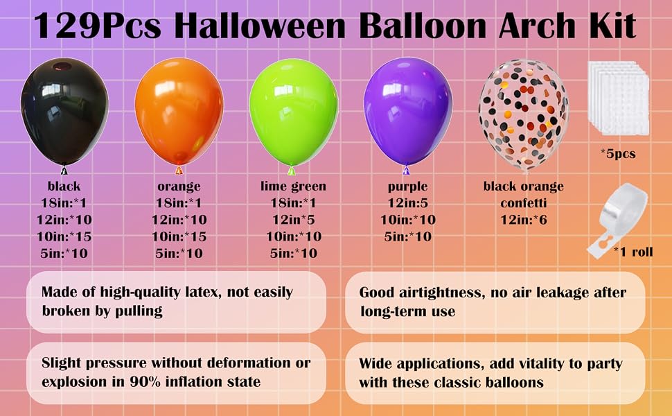 halloween balloon arch kit