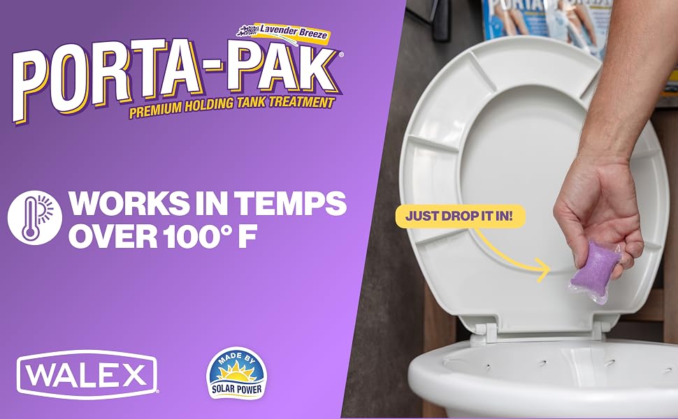 walex porta pak lavender breeze 100 temp rv toilet