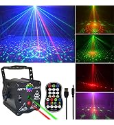 Birthday Gift Party Decorations Lights , Mini Disco Ball DJ Light with Remote Control Stage, Port...