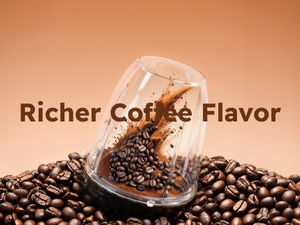 Sangcon grinding cup processes roasted coffee beans for fresh grounds and richer coffee flavor.