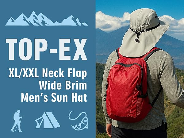 oversize neck flap wide brim sun fishing hat