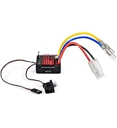 2026 New 60A Brushed 2-3S Waterproof ESC, Electronic Speed Controller with Power Witch, WP 1060 R...