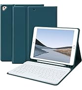 Keyboard Case for iPad 9th Generation 2021/8th Gen/7th Gen 10.2 Inch, Detachable Wireless with Pe...
