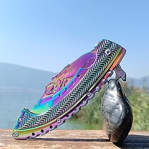 Sisitech Cool Pocket Folding Knife With 3D Mermaid