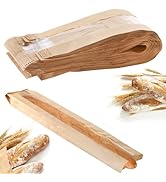 ZENFUN 100 Pack Baguette Kraft Bags with Clear Front Window, Fresh Bread Loaf Packing Bags, 23"x4...
