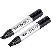 ZEYAR Permanent Marker Pens, JUMBO Size, Aluminum Barrel, Set of 2, Premium Waterproof & Smear Pr...