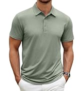 COOFANDY Men's Polo Shirt Golf Quick Dry Performance Short Sleeve Moisture Wicking Athletic Polo ...