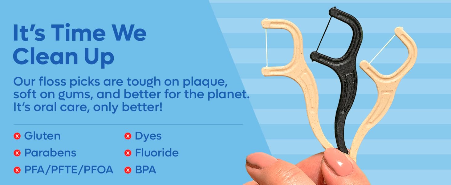 Gluten-free floss picks! Tested by dentists, dental hygienists more.