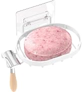 MASADI Soap Dish Holder, Wall Mounted Soap Tray with Drainage, Shampoo Bar Caddy for Shower Wall,...