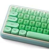 Rainy75 PBT Keycaps, Green Jelly Keycap Foundation MOA Profile, 132 Keys Cute Custom Keycaps for ...