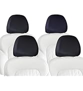 ALLANSING Lycra Car Headrest Covers 4-Pack - 2-Way Stretch & Superior Fit, Stain & Wear Protectio...