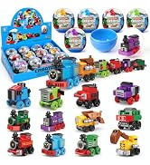 Cleboen 12 Pack Building Blocks Blind Eggs, 6-in-1 Mini Train Building Block Sets, Party Favors f...