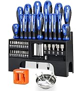 44-Piece Screwdriver Set, Magnetic Screwdriver Kit with Plastic Racking, Precision Screwdrivers f...