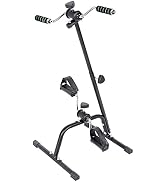 Pedal Exerciser, Hand Arm Leg and Knee Recovery Medical Peddler - Folding Adjustable Fitness Reha...