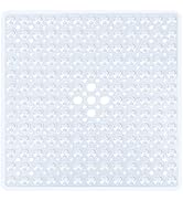 Naoloture Square Shower Bathtub Mat Non Slip, Clear 21x21 Inch, Soft Bath Mat for Shower with Big...