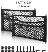 RED WOLF 3 Layer Small Cargo Net 17.7" x 9.8" Elastic Stretchable Bungee Nets Storage Mesh Pocket...