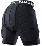 Tanden Padded Shorts Hip Tailbone Protector Pads Impact Shorts, Snowboard Butt Pads for Skating S...