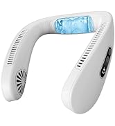 HIGO CoolMaster Neck Fan, Neck Air Conditioner, 2-in-1 Cooling Neck Fan Portable Rechargeable, We...
