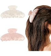 Canitor Hair Claw Clips for Women Acrylic Marbled Hair Clips for Thick Thin Hair Emi Cute Hair Ac...