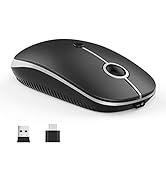 VssoPlor Type C Wireless Mouse, USB C MacBook Wireless Mouse Dual Mode 2.4G Cordless Mice with US...